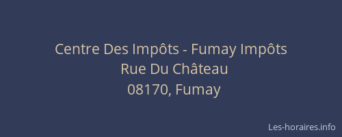 Centre Des Impôts - Fumay Impôts