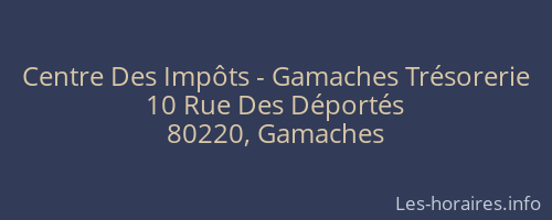 Centre Des Impôts - Gamaches Trésorerie