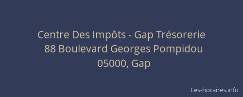Centre Des Impôts - Gap Trésorerie