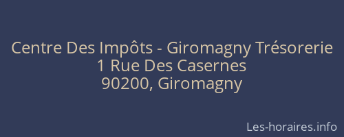 Centre Des Impôts - Giromagny Trésorerie