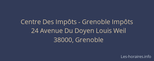 Centre Des Impôts - Grenoble Impôts