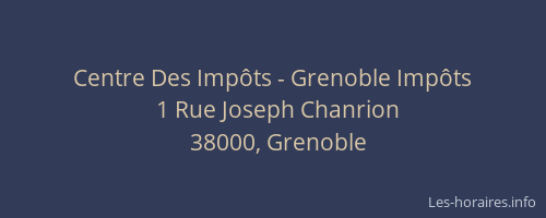 Centre Des Impôts - Grenoble Impôts