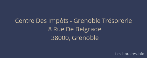 Centre Des Impôts - Grenoble Trésorerie
