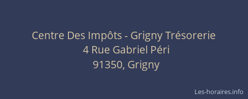 Centre Des Impôts - Grigny Trésorerie