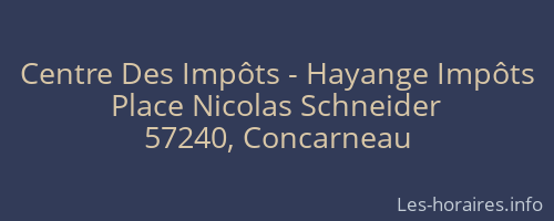 Centre Des Impôts - Hayange Impôts