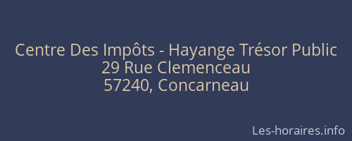 Centre Des Impôts - Hayange Trésor Public