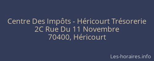 Centre Des Impôts - Héricourt Trésorerie