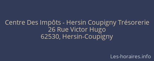 Centre Des Impôts - Hersin Coupigny Trésorerie
