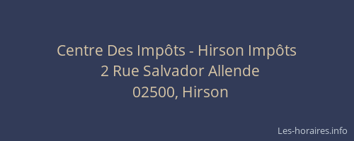 Centre Des Impôts - Hirson Impôts