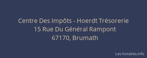 Centre Des Impôts - Hoerdt Trésorerie