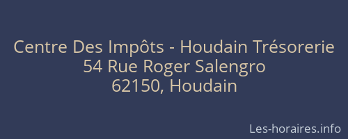 Centre Des Impôts - Houdain Trésorerie