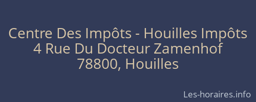 Centre Des Impôts - Houilles Impôts
