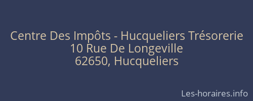 Centre Des Impôts - Hucqueliers Trésorerie