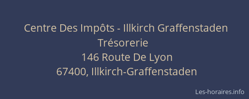 Centre Des Impôts - Illkirch Graffenstaden Trésorerie