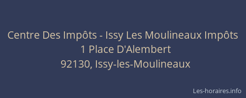 Centre Des Impôts - Issy Les Moulineaux Impôts