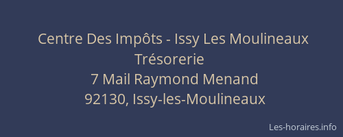 Centre Des Impôts - Issy Les Moulineaux Trésorerie
