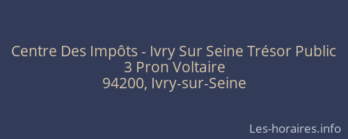 Centre Des Impôts - Ivry Sur Seine Trésor Public