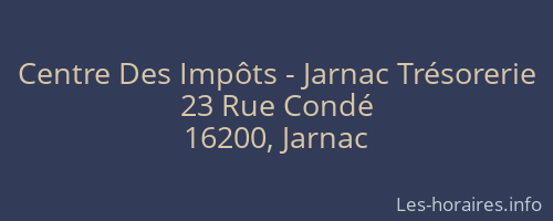 Centre Des Impôts - Jarnac Trésorerie
