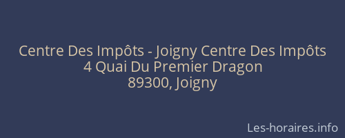 Centre Des Impôts - Joigny Centre Des Impôts