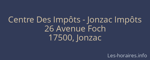 Centre Des Impôts - Jonzac Impôts