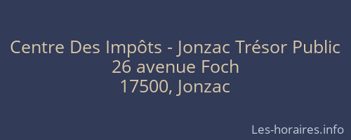 Centre Des Impôts - Jonzac Trésor Public
