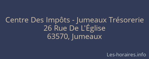 Centre Des Impôts - Jumeaux Trésorerie