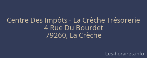 Centre Des Impôts - La Crèche Trésorerie