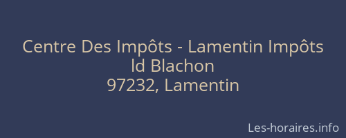 Centre Des Impôts - Lamentin Impôts