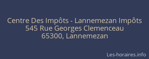 Centre Des Impôts - Lannemezan Impôts