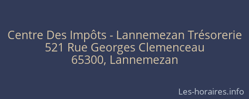 Centre Des Impôts - Lannemezan Trésorerie