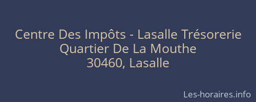 Centre Des Impôts - Lasalle Trésorerie