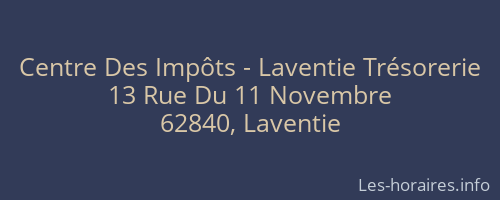 Centre Des Impôts - Laventie Trésorerie
