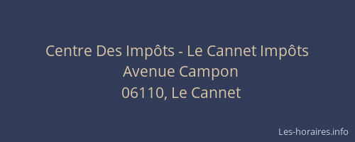 Centre Des Impôts - Le Cannet Impôts
