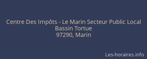 Centre Des Impôts - Le Marin Secteur Public Local