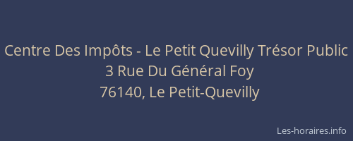 Centre Des Impôts - Le Petit Quevilly Trésor Public