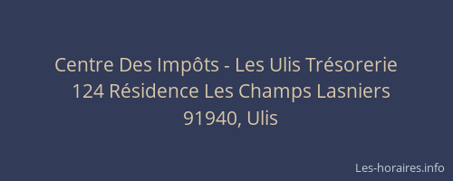 Centre Des Impôts - Les Ulis Trésorerie