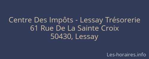 Centre Des Impôts - Lessay Trésorerie