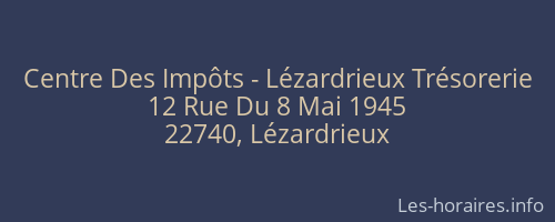 Centre Des Impôts - Lézardrieux Trésorerie