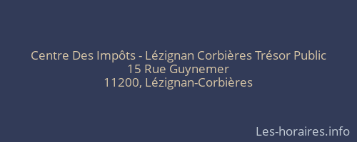 Centre Des Impôts - Lézignan Corbières Trésor Public