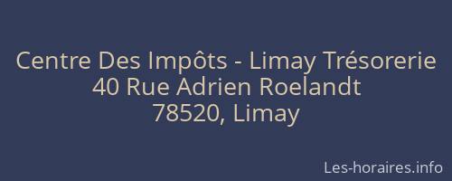 Centre Des Impôts - Limay Trésorerie