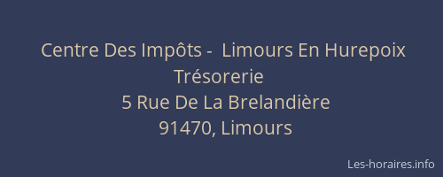 Centre Des Impôts -  Limours En Hurepoix Trésorerie