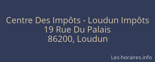 Centre Des Impôts - Loudun Impôts