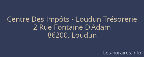 Centre Des Impôts - Loudun Trésorerie