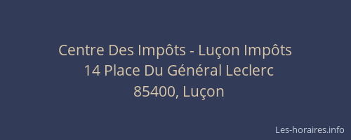 Centre Des Impôts - Luçon Impôts