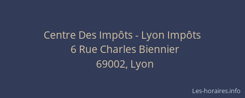 Centre Des Impôts - Lyon Impôts