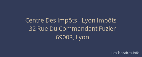 Centre Des Impôts - Lyon Impôts