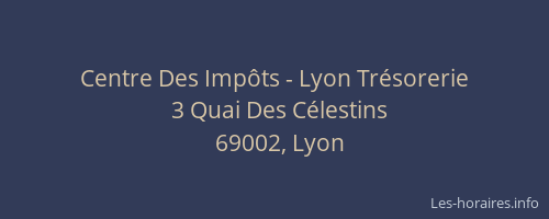Centre Des Impôts - Lyon Trésorerie