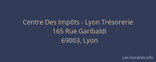 Centre Des Impôts - Lyon Trésorerie