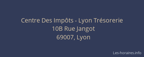 Centre Des Impôts - Lyon Trésorerie
