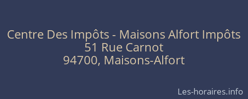 Centre Des Impôts - Maisons Alfort Impôts